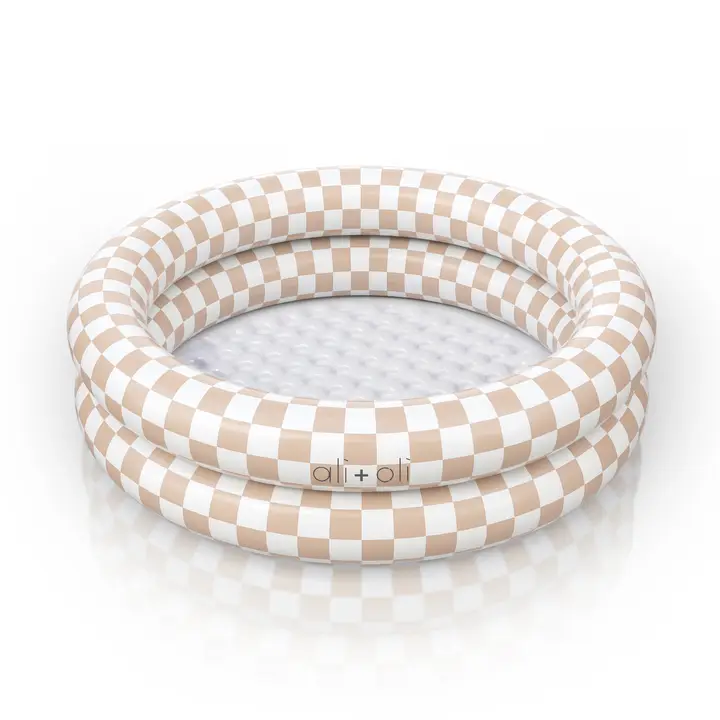 INFLATABLE, KIDDIE POOL TAN CHECKERS