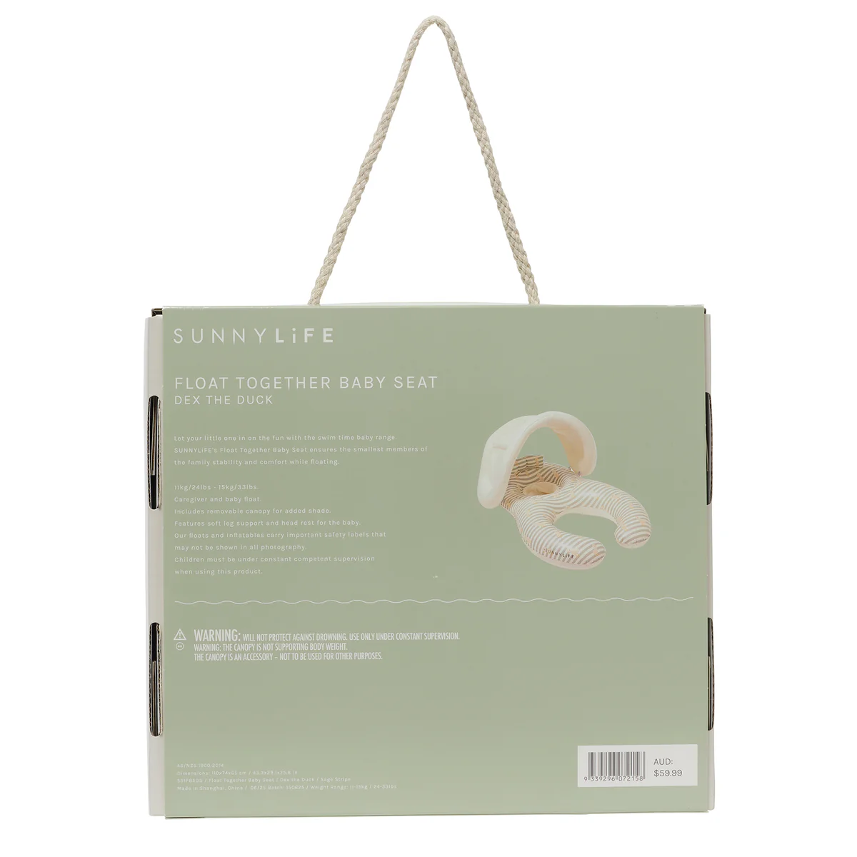 INFLATABLE, BABY SEAT DUCK STRIPE